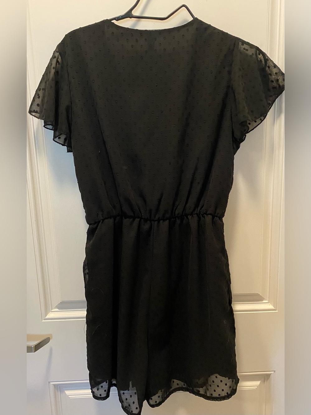 Beachsissi Black Swiss Dot V-Neck Jumper Size Medium NWT - Picture 3 of 9